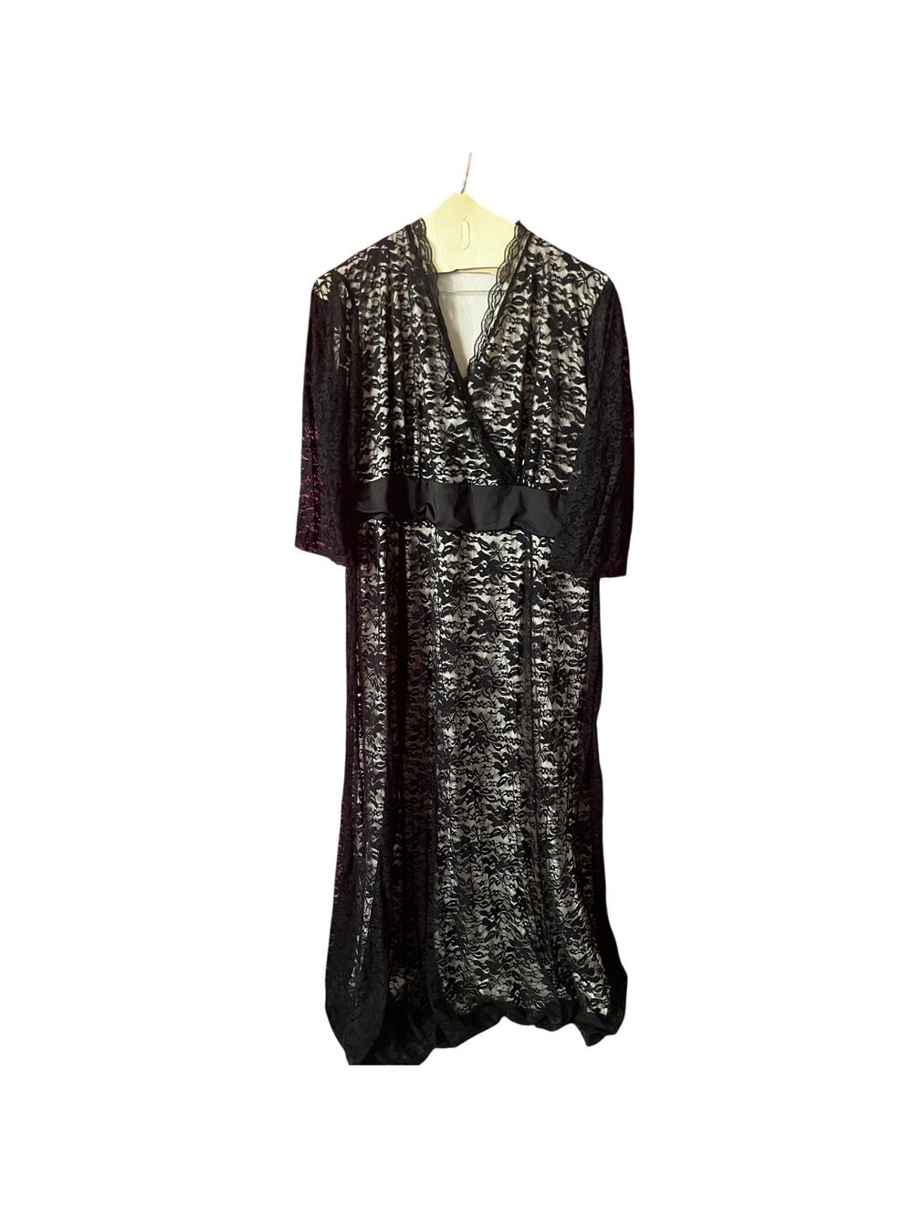BL Fashion Black Lace Maxi Dress Formal Church Occasion Women's Size 16 3 Vanity